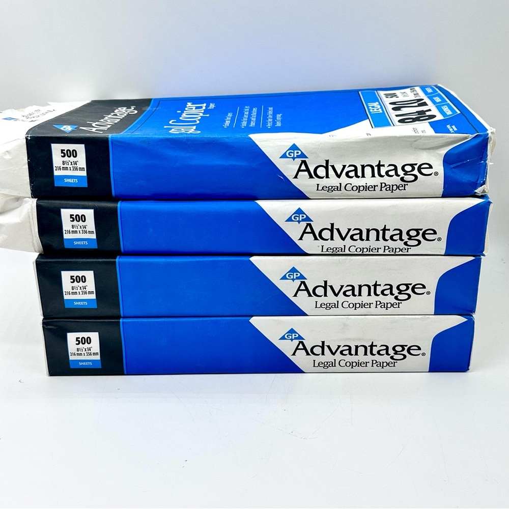 Set of 4 Georgia-Pacific (GP) Legal Copier Paper - Size (8 1/2" x 14")